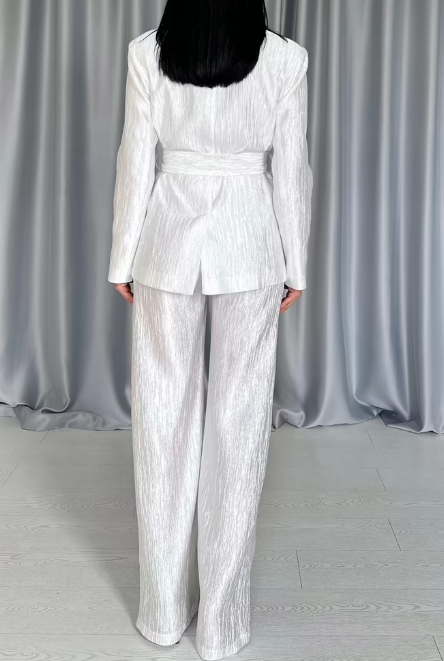 CONJUNTO BRILHANTE CALÇA COM CINTO DE CINTURA