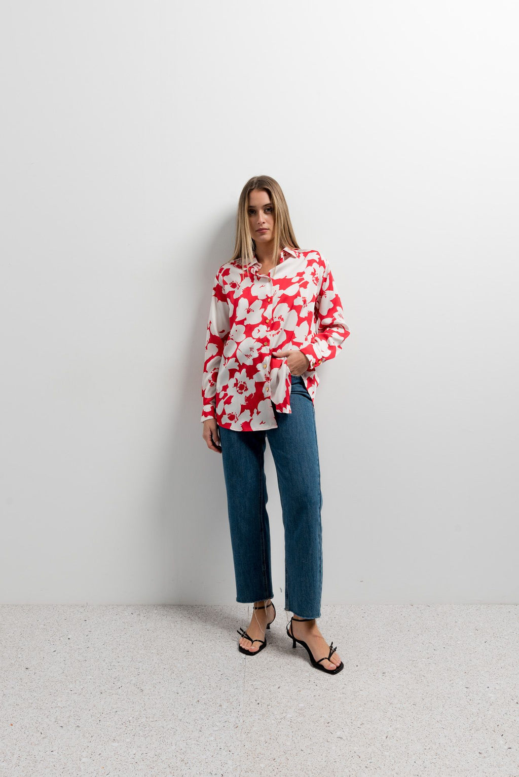 CAMISA DE CETIM ESTAMPADA