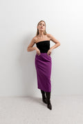 SAIA MIDI FENDA TRASEIRA ROXO