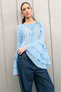 BLUSA COM BABADO