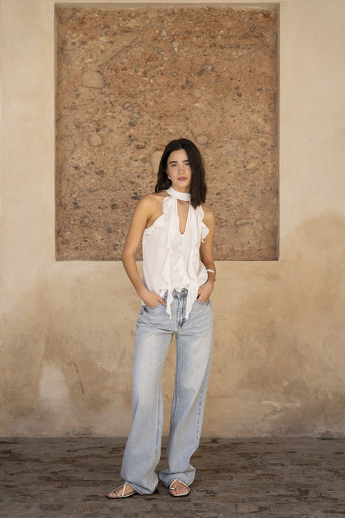 BLUSA COM FOLHOS