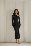 VESTIDO DE MALHA ASSIMÉTRICO