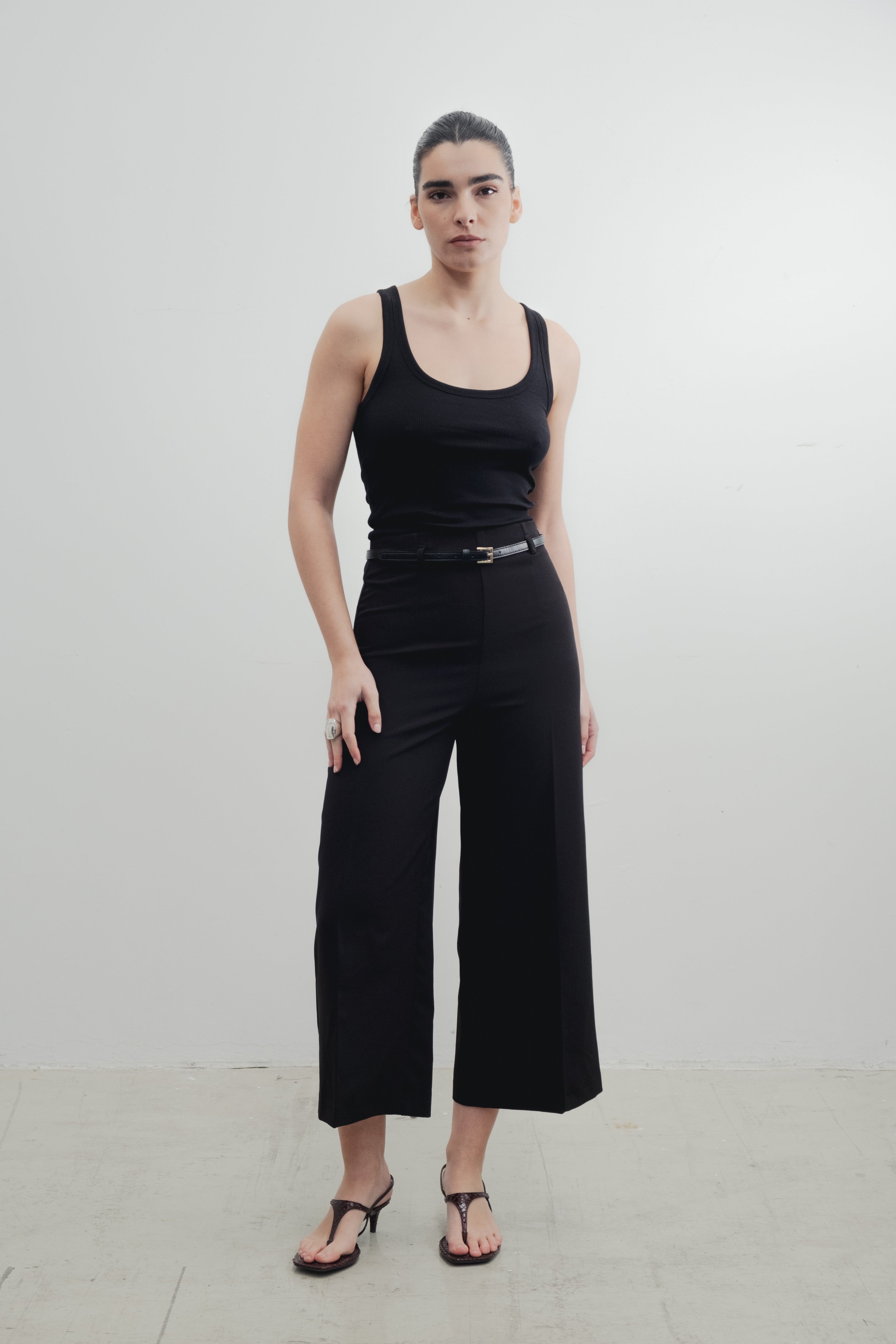 CALÇA CULOTTE COM CINTO