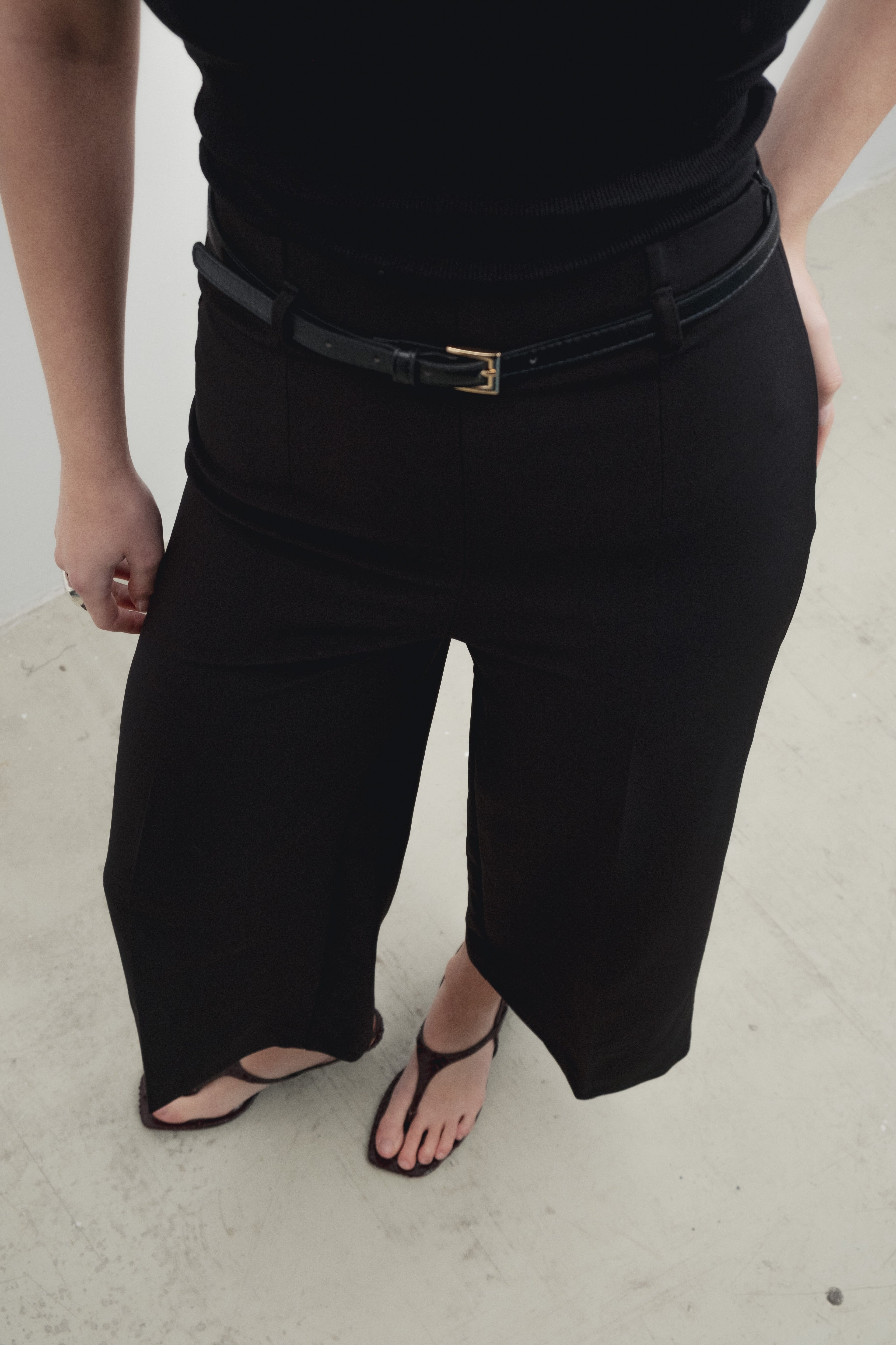 CALÇA CULOTTE COM CINTO