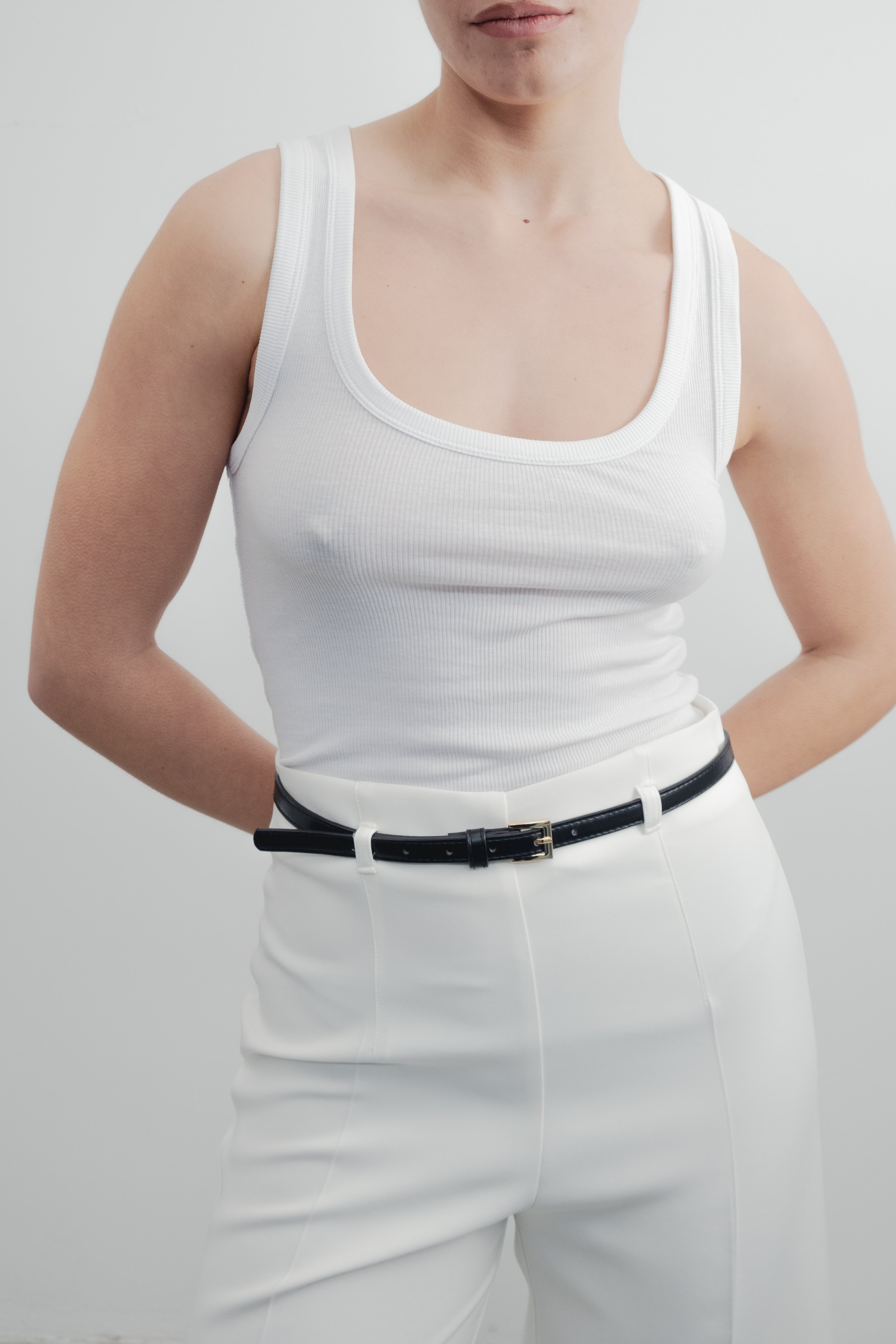 CALÇA CULOTTE COM CINTO CRU