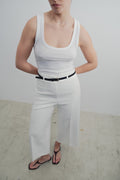 CALÇA CULOTTE COM CINTO CRU