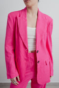 BLAZER DE LINHO FÚCSIA