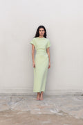 VESTIDO MIDI COM FRANZIDOS