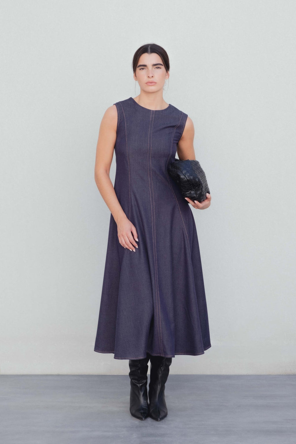 VESTIDO MIDI EFEITO GANGA