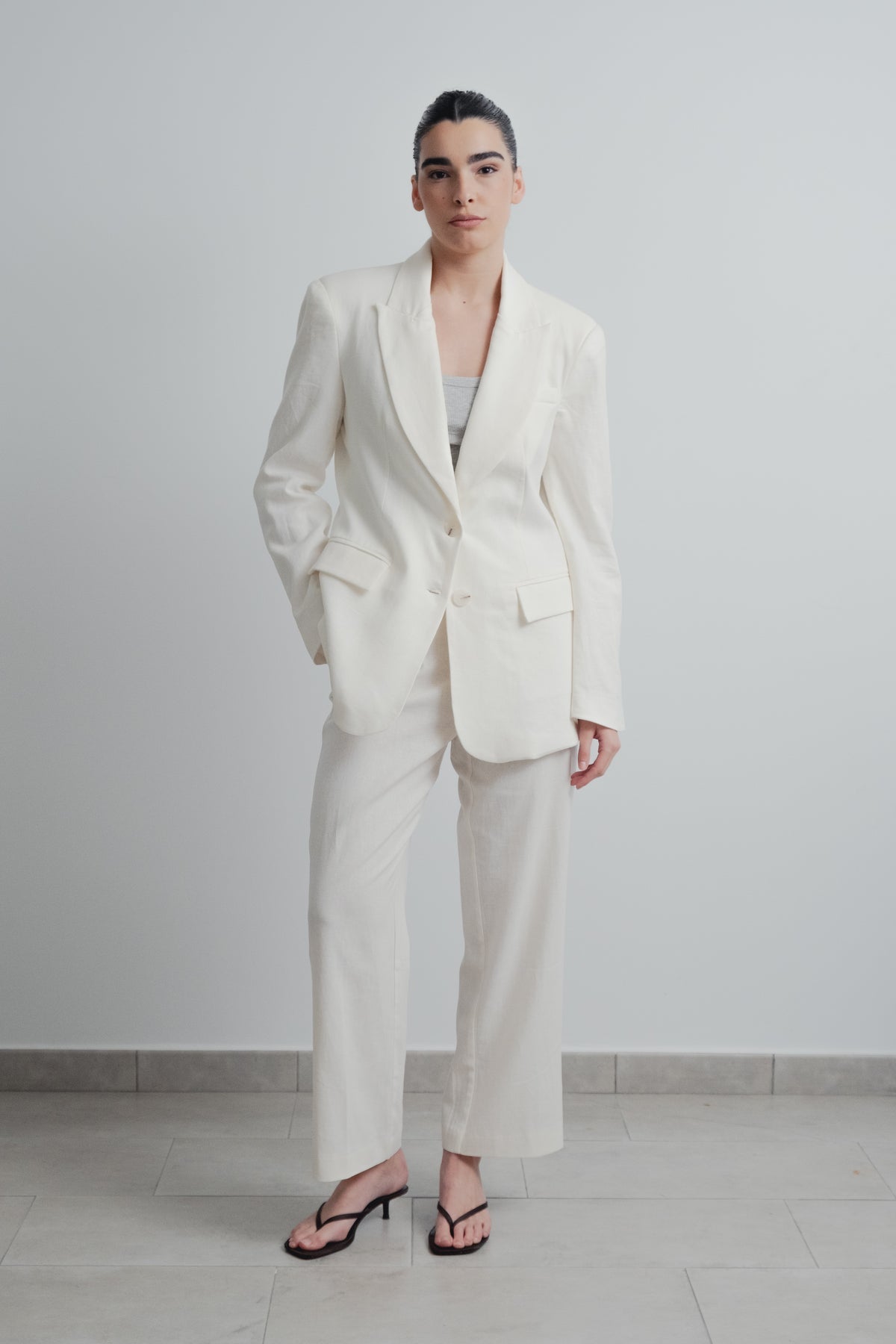 BLAZER DE LINHO CRU