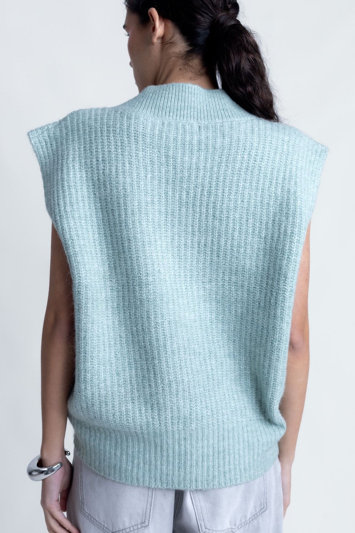 COLETE DE MALHA OVERSIZE