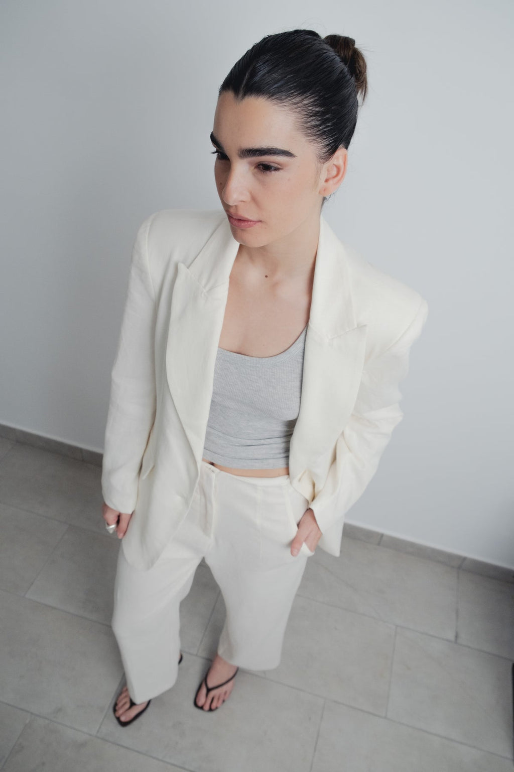 BLAZER DE LINHO CRU
