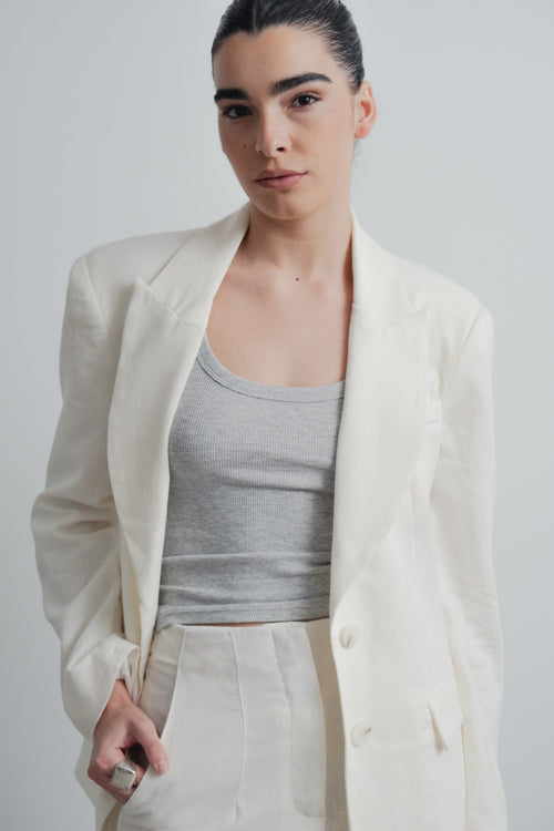 BLAZER DE LINHO CRU